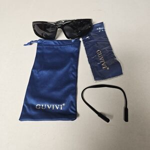 GUVIVI Kids Black Sunglasses‎ with Accessories